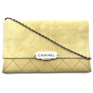 CHANEL Cream Shoulder Bag